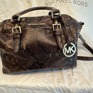 Michael Kora Snakeskin Purse